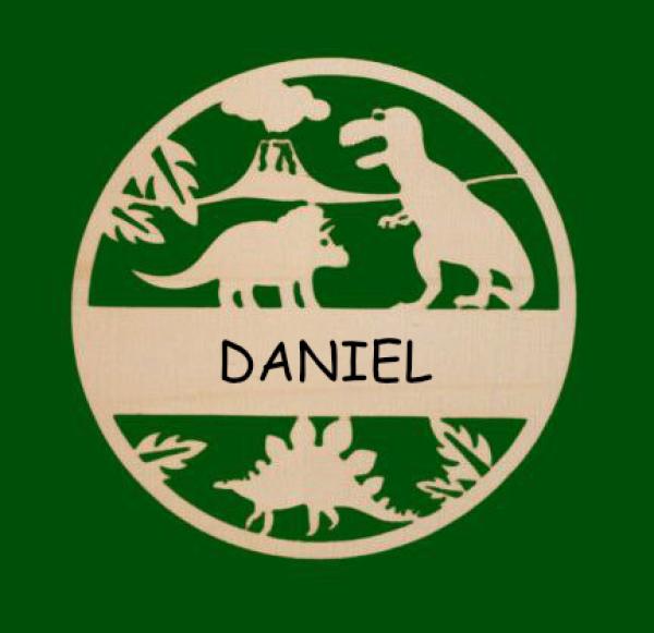 Personilisiertes Türschild Dino